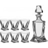 Набор для водки 7 пр."квадро":штоф+6 стопок 400/55 мл. высота=25/6 см. Crystal Bohemia (669-210)