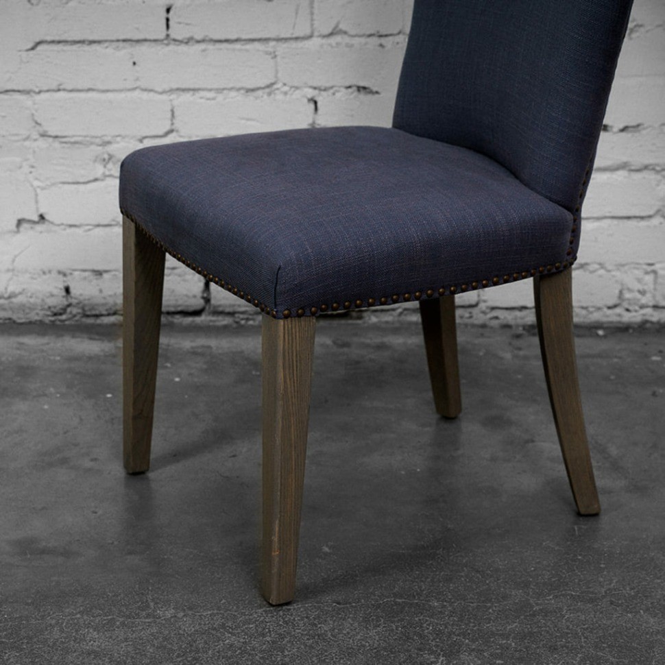 Стул Мери Mary/Boca 08, каркас дуб, обивка лен, blue, ROOMERS FURNITURE