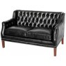 Диван 8829-2D/black#76, обивка кожа, ножки дерево, Black, ROOMERS FURNITURE