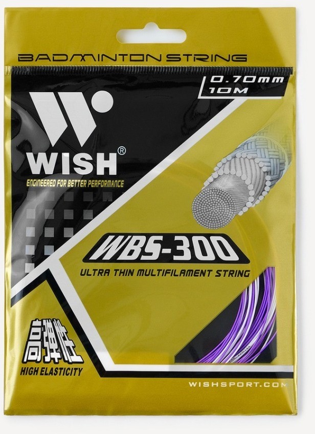 Струна для бадминтона WISH String WBS-300, белый/фиолетовый (2119127)