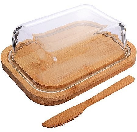 Масленка для сливочного масла с крышкой и ножом MAYER BOCH (30669)