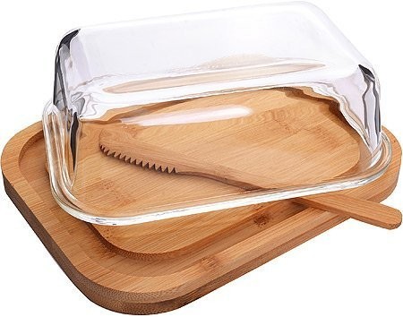 Масленка для сливочного масла с крышкой и ножом MAYER BOCH (30669)