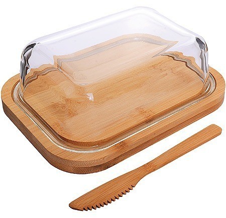 Масленка для сливочного масла с крышкой и ножом MAYER BOCH (30669)