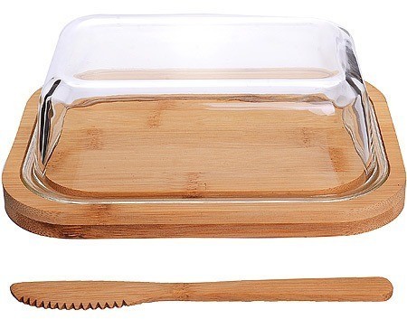 Масленка для сливочного масла с крышкой и ножом MAYER BOCH (30669)