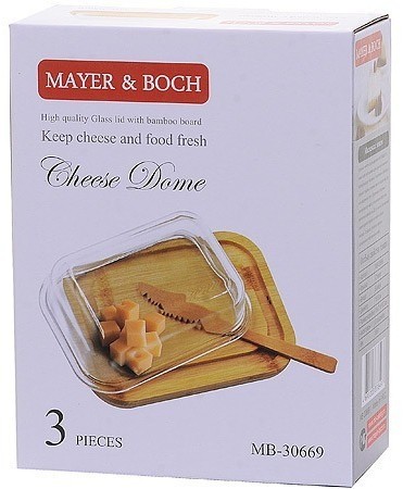 Масленка для сливочного масла с крышкой и ножом MAYER BOCH (30669)