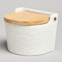 Банка для соли с дер.крышкой lefard &quot;muse&quot; 11,5*11*9,5 см 450 мл (587-238)