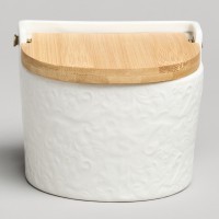 Банка для соли с дер.крышкой lefard &quot;muse&quot; 11,5*11*9,5 см 450 мл (587-238)