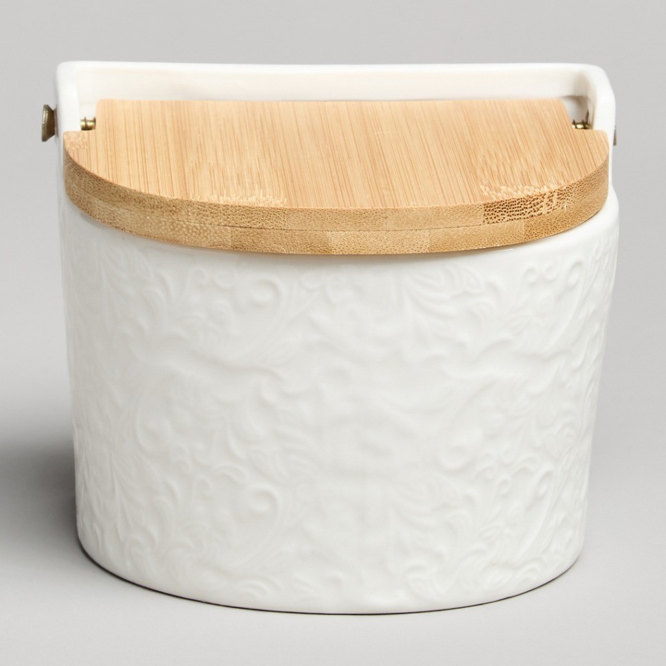 Банка для соли с дер.крышкой lefard "muse" 11,5*11*9,5 см 450 мл (587-238)