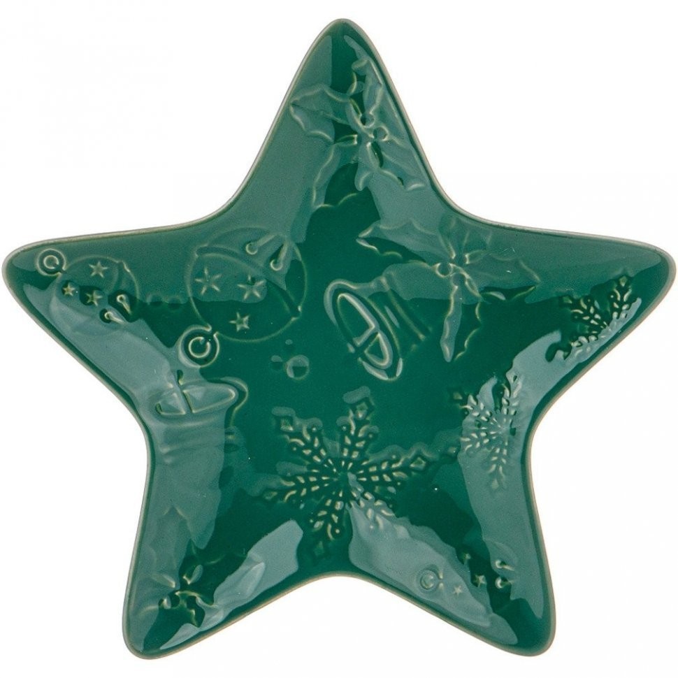 Тарелка-звезда lefard "celebration" 18 см зеленая Lefard (189-319)