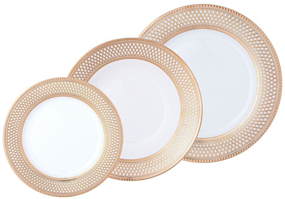 Столовый набор lefard "золотая сетка" на 6 пер. 18 пр. (770-229)