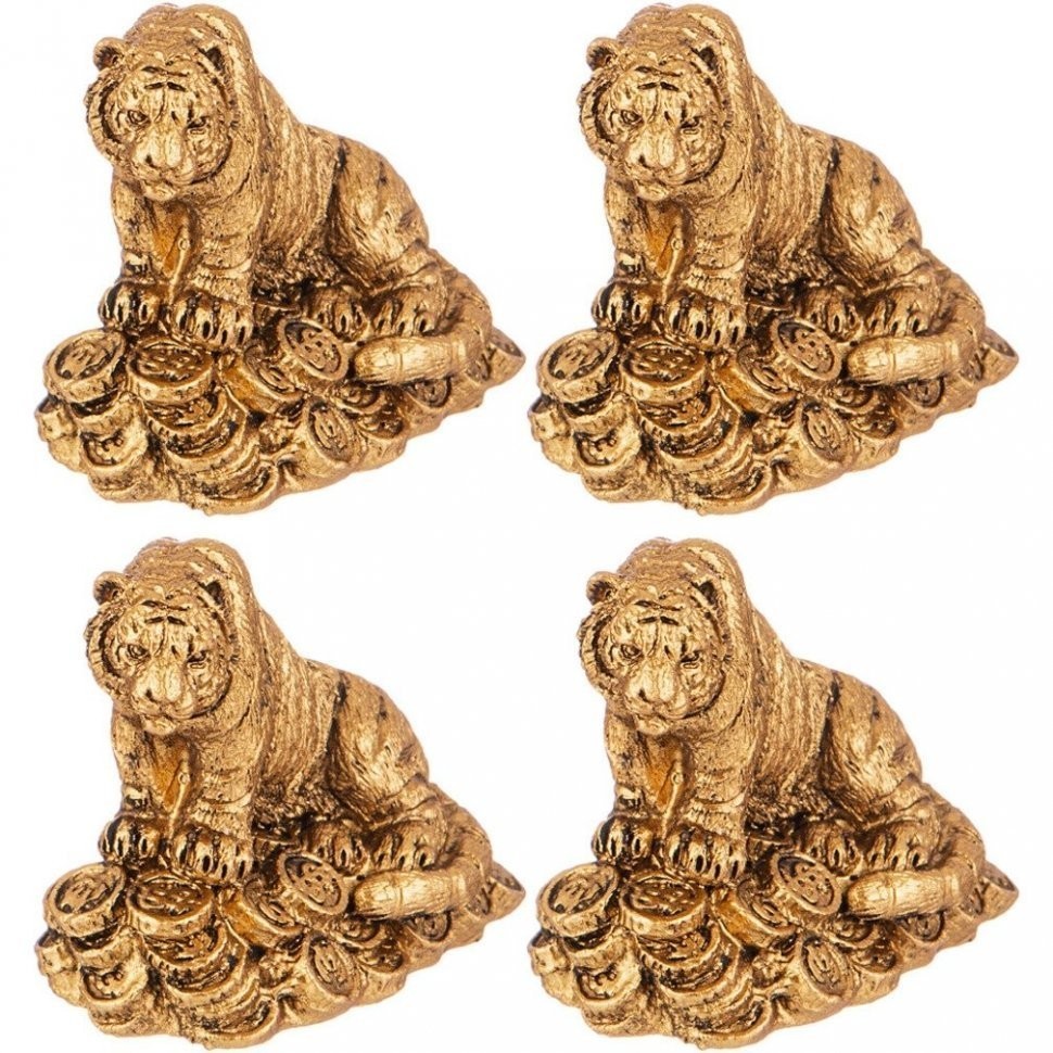 Набор фигурок "тигр" из 4 шт. 5*2,5*3,8 см Lefard (117-342)