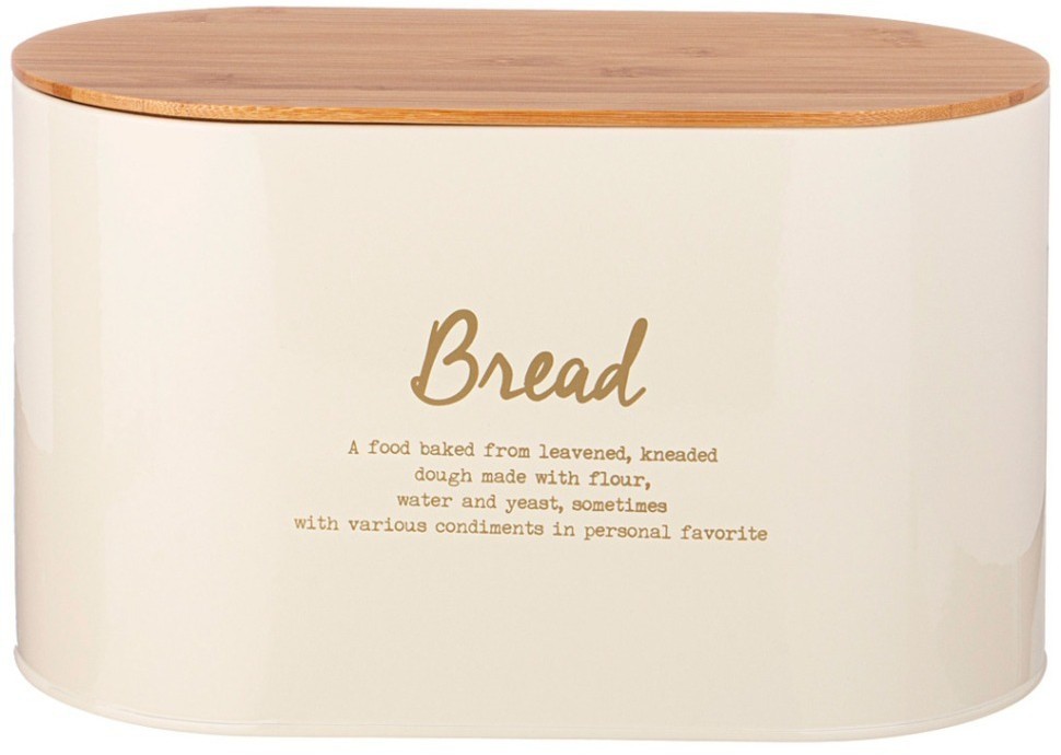 Хлебница 2 в1 agness "арктик" 34*18*20 см цвет: бежевый (790-309)