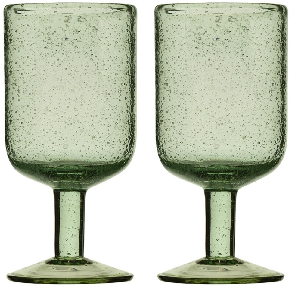 Набор бокалов для вина flowi, 410 мл, зеленые, 2 шт. (74744)
