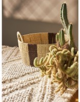 Корзина плетеная круглая bodhran chocolate из коллекции ethnic, размер s (77221)