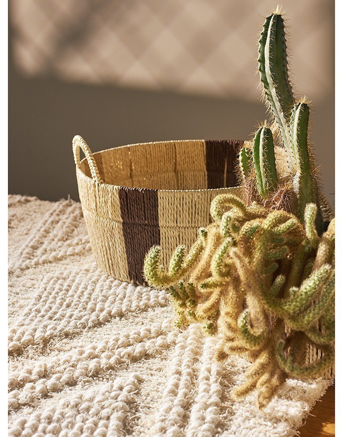 Корзина плетеная круглая bodhran chocolate из коллекции ethnic, размер s (77221)