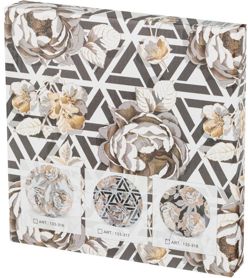 Тарелка десертная "golden rose" 20,5см, белая Lefard (133-316)