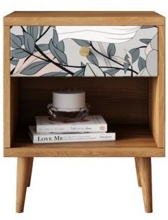 Тумбочка Berber с открытой полкой 50 принт арт BB33/Print_50-ET