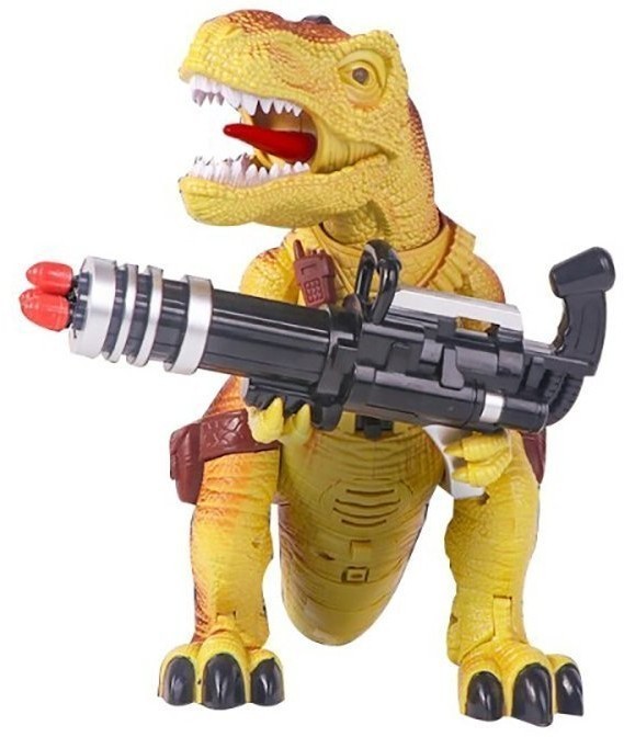 Радиоуправляемый желтый динозавр Ти-Рекс (свет, звук, стреляет пулями) (DT-6036-YELLOW)