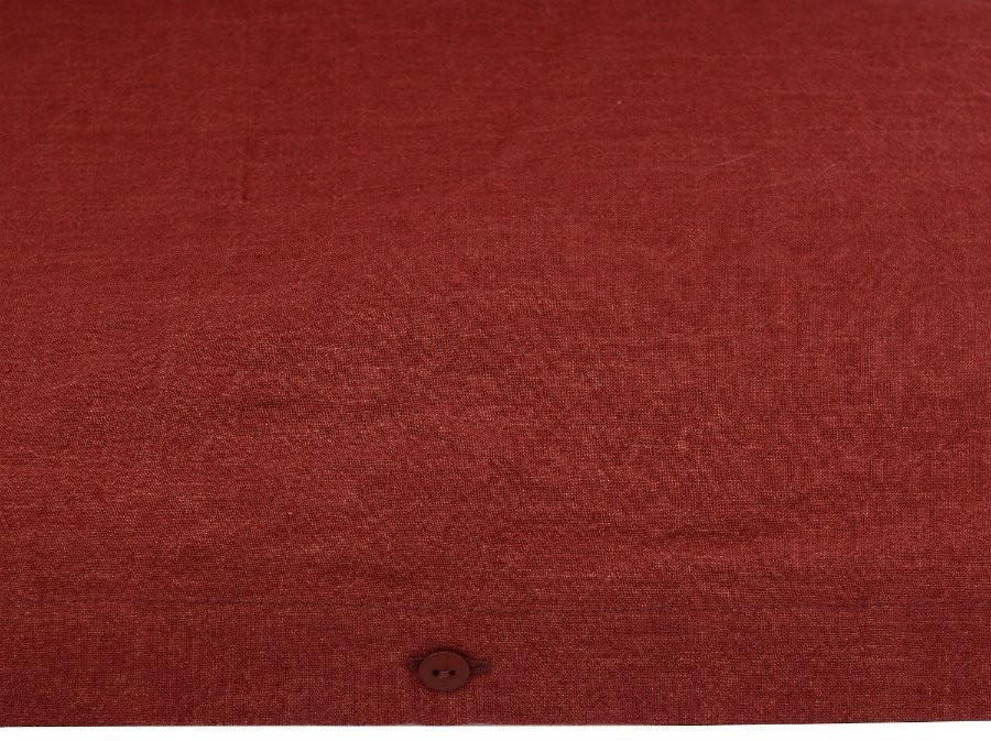 Пододеяльник изо льна бордового цвета essential, 200х200 см (63311)