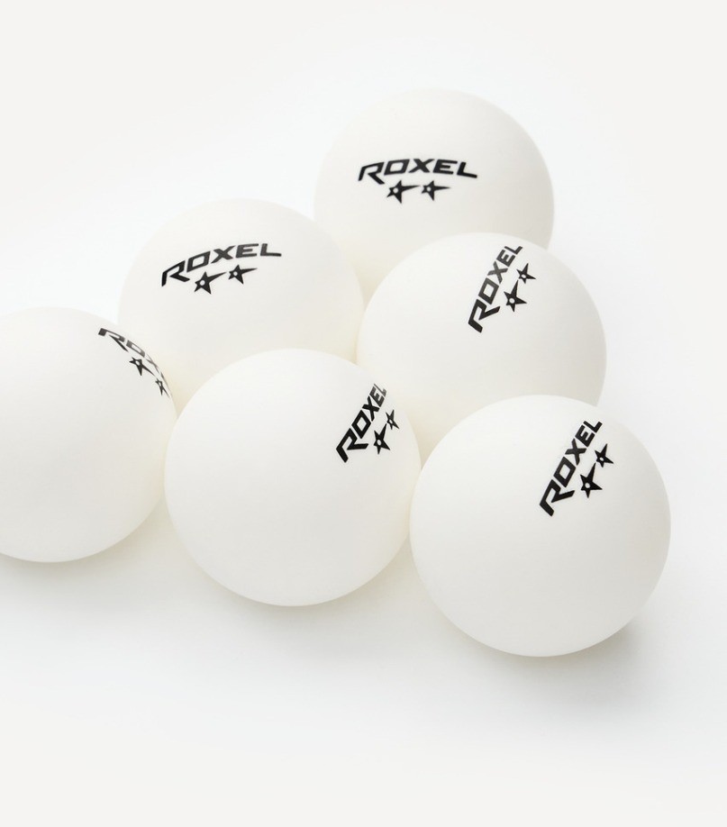 Мяч для настольного тенниса Roxel 2* Swift, белый, 6 шт. (610662)