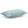 Чехол на подушку из фактурного хлопка голубого цвета с контрастным кантом из коллекции essential, 30х50 см (69853)