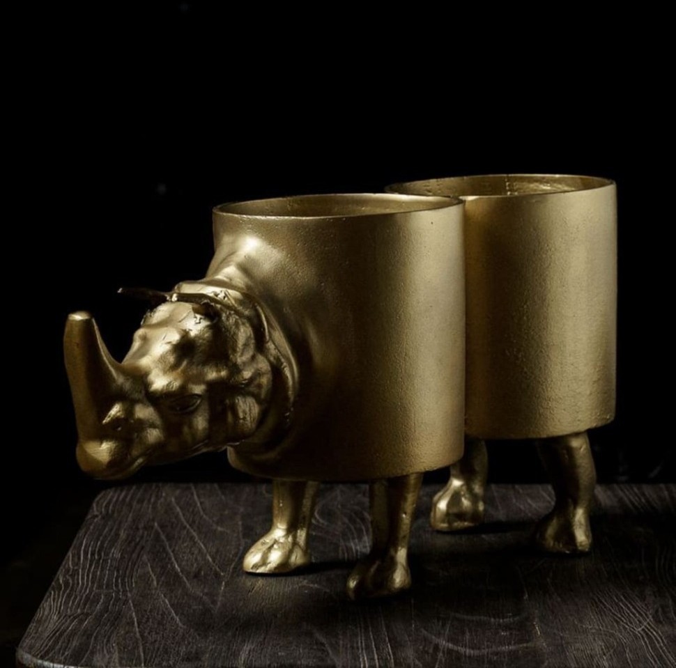 Емкость для охлаждения вина E406, металл, Antique brass, ROOMERS FURNITURE