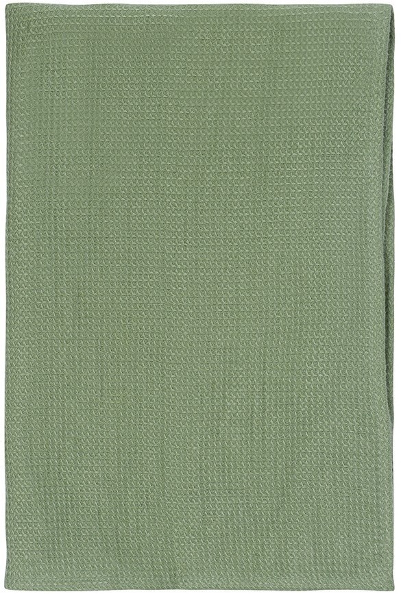 Набор из двух вафельных полотенец изо льна цвета шалфея из коллекции essential, 50х70 см (75109)