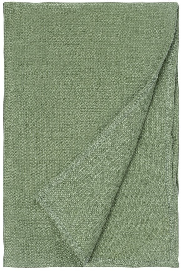 Набор из двух вафельных полотенец изо льна цвета шалфея из коллекции essential, 50х70 см (75109)