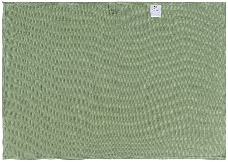 Набор из двух вафельных полотенец изо льна цвета шалфея из коллекции essential, 50х70 см (75109)