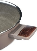 Сотейник со стекл. крышкой и антипригарным покрытием pfluon marble, 26*7,5 см Agness (902-115)