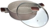 Сотейник со стекл. крышкой и антипригарным покрытием pfluon marble, 26*7,5 см Agness (902-115)