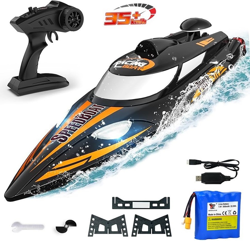 Радиоуправляемый катер (47 см, 35 км/ч, акб 3000 mAh) (HJ810B-A1)