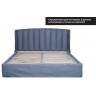 Кровать Odry c подъем.мех. шенилл синий Natur Sin 206*220*120 (TT-00016525)