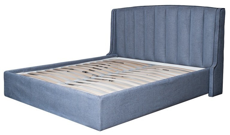 Кровать Odry c подъем.мех. шенилл синий Natur Sin 206*220*120 (TT-00016525)