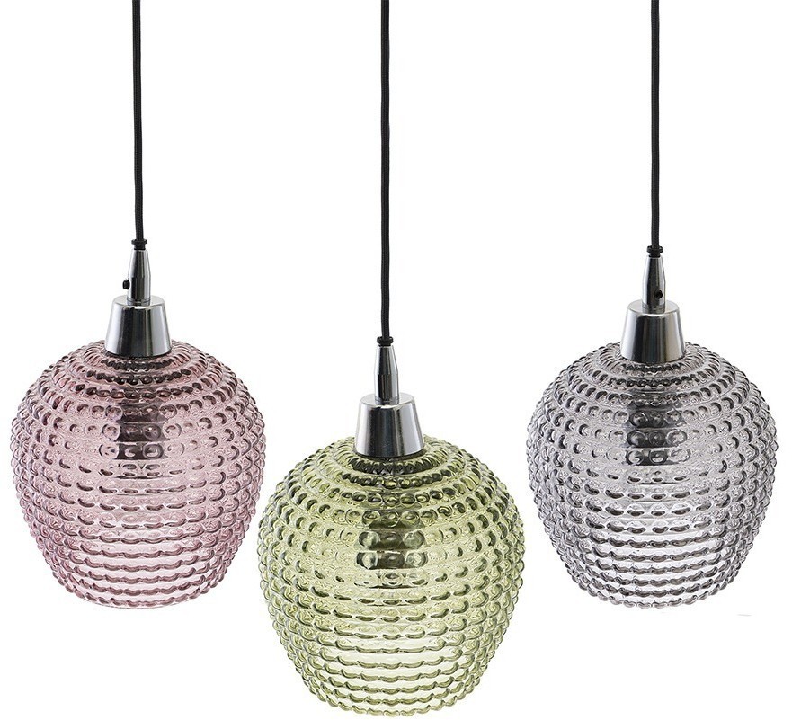 Светильник подвесной каскадный aurora, 65х18 см, сливовый/зеленый/серый (76563)