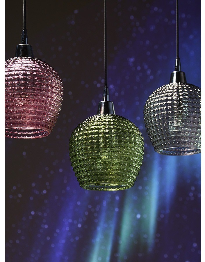 Светильник подвесной каскадный aurora, 65х18 см, сливовый/зеленый/серый (76563)