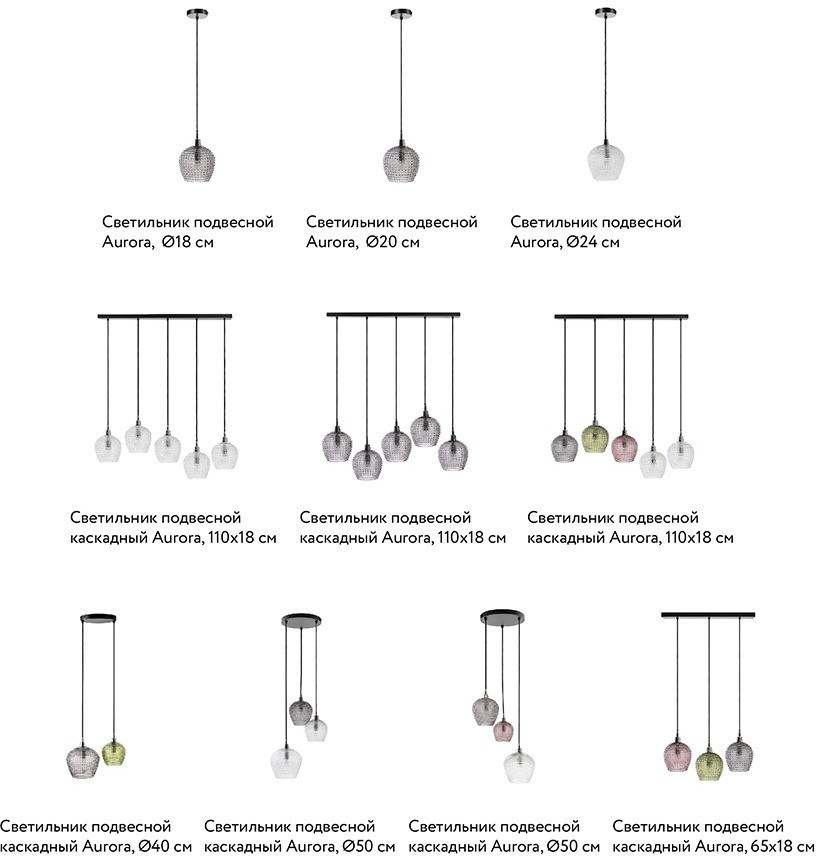 Светильник подвесной каскадный aurora, 65х18 см, сливовый/зеленый/серый (76563)