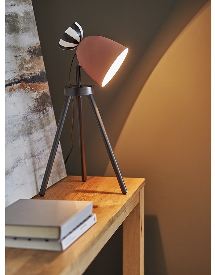 Светильник настольный anniken, D20х58 см, терракотовый (77036)