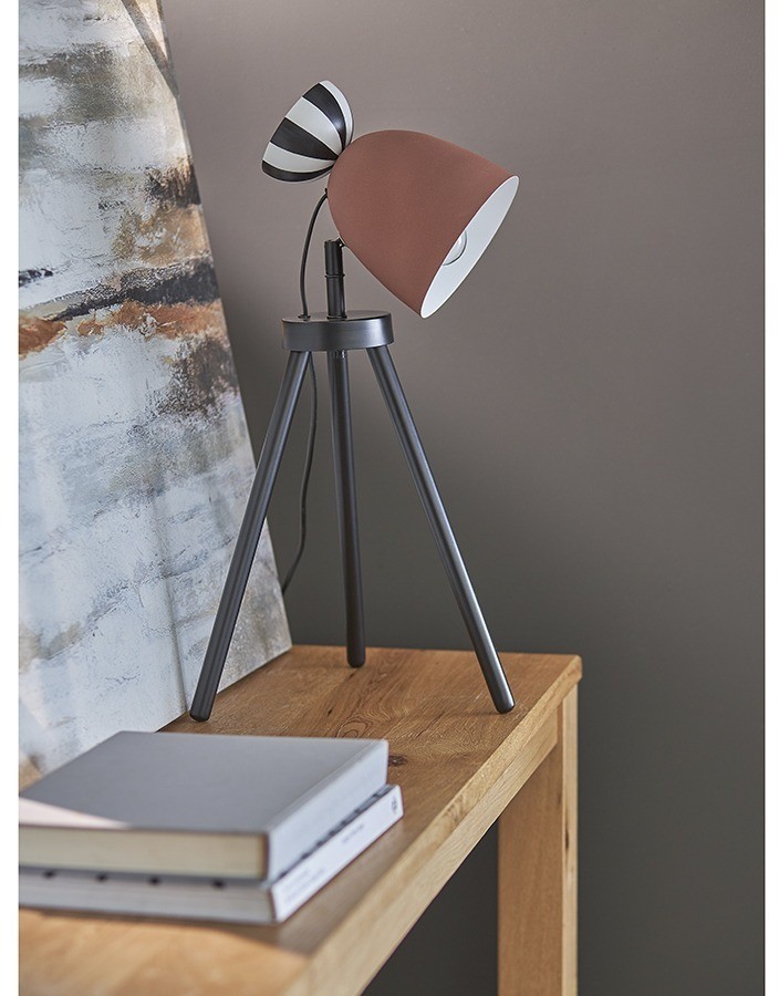 Светильник настольный anniken, D20х58 см, терракотовый (77036)