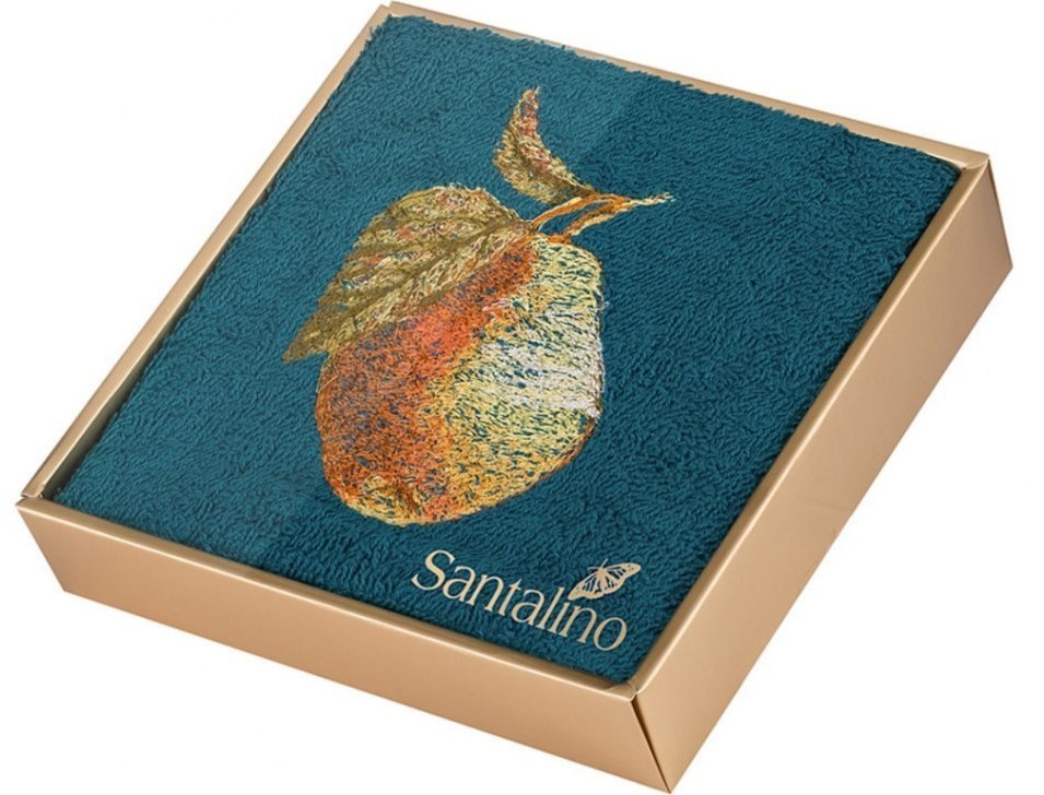 Полотенце махровое 40х70см,"груша"100%хлопок, бирюза SANTALINO (850-600-47)