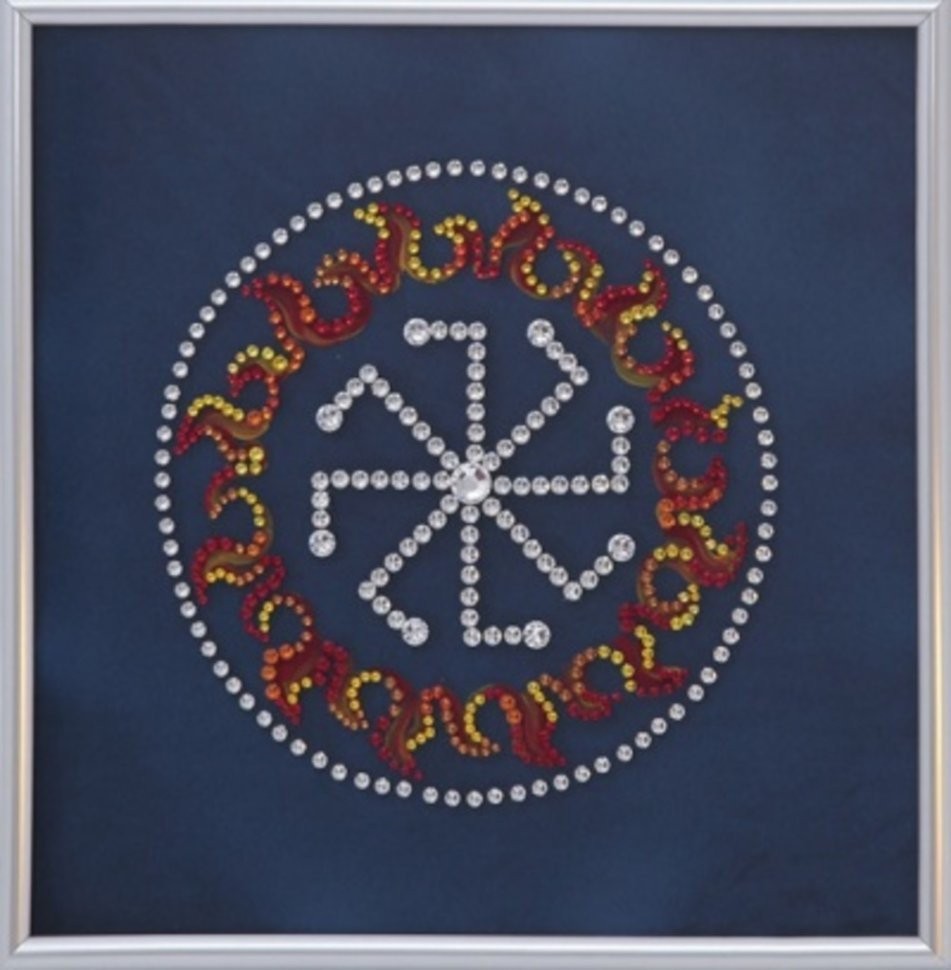 Картина Оберег Колядник с кристаллами Swarovski (1426)