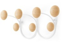 Вешалка настенная dotsy, белая/натуральное дерево (75209)