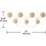 Вешалка настенная dotsy, белая/натуральное дерево (75209)