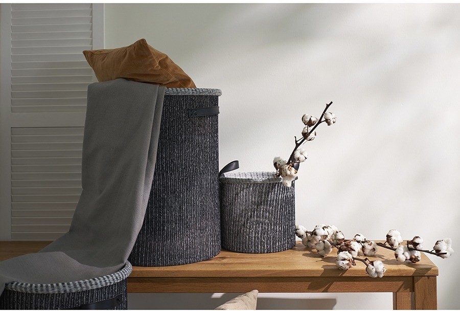 Корзина для хранения sustainable collection, D37х52 см, черная (77680)