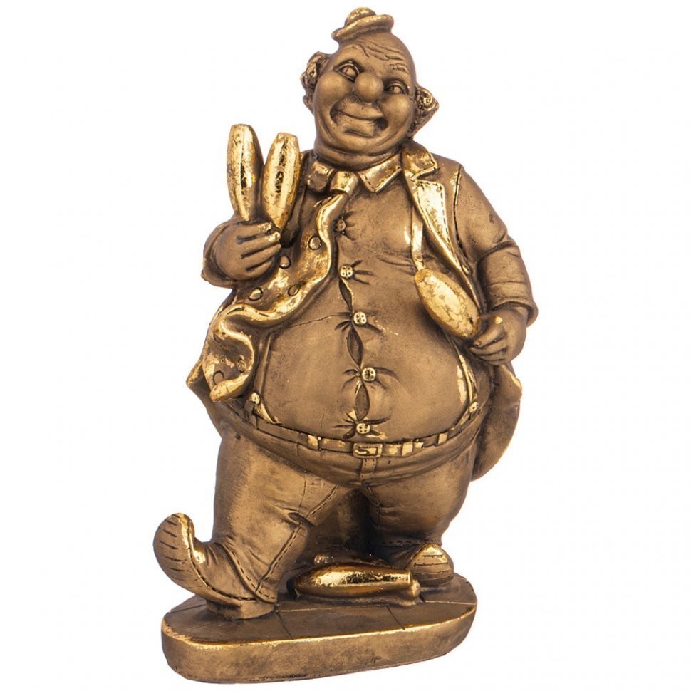 Фигурка декоративная "клоун с кеглями" н-24см,l-14см,w-12 см цвет: бронза с позолотой Lefard (169-878)