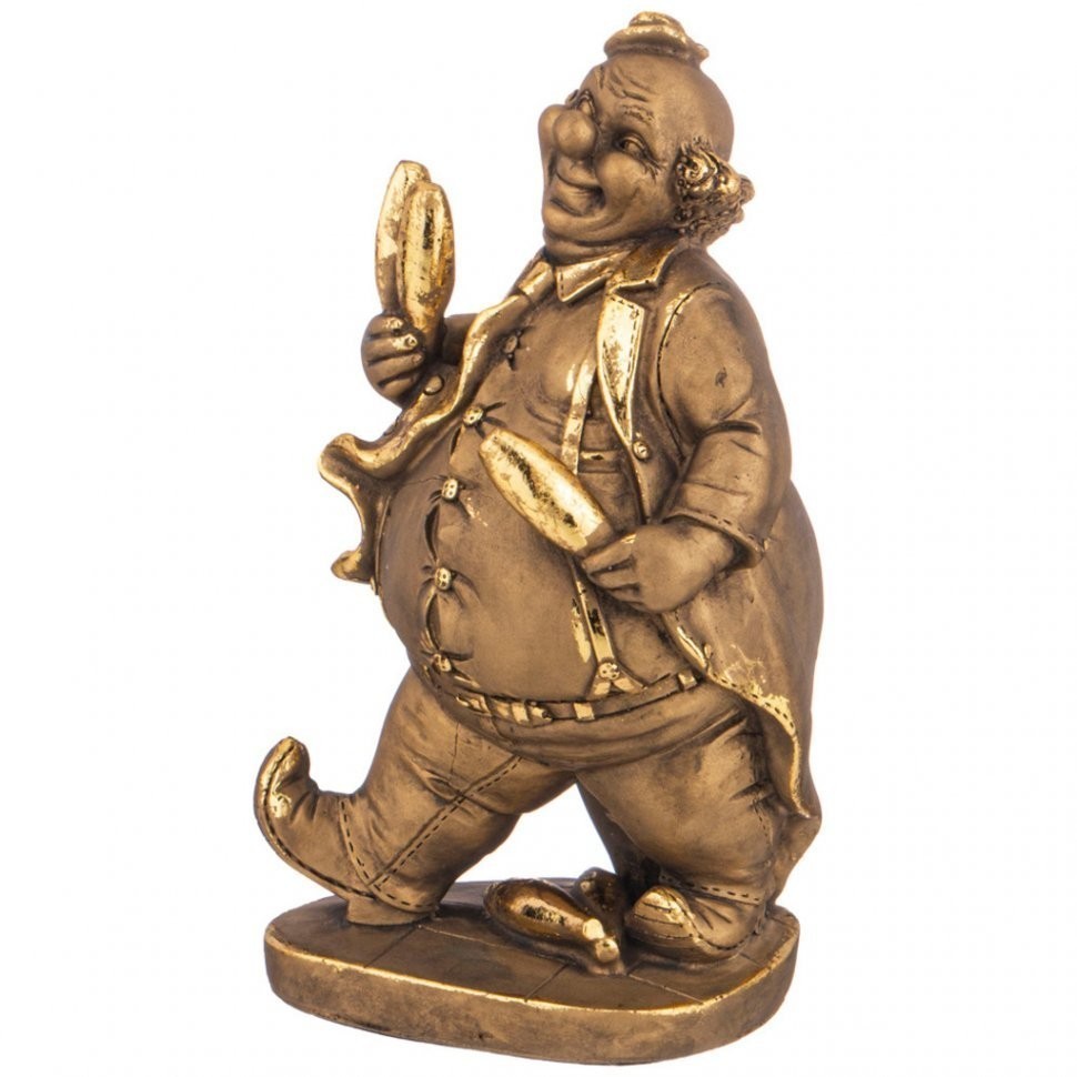 Фигурка декоративная "клоун с кеглями" н-24см,l-14см,w-12 см цвет: бронза с позолотой Lefard (169-878)