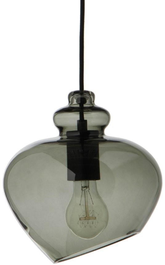 Лампа подвесная grace, 25хD21 см, зеленое дымчатое стекло, черный цоколь (67997)