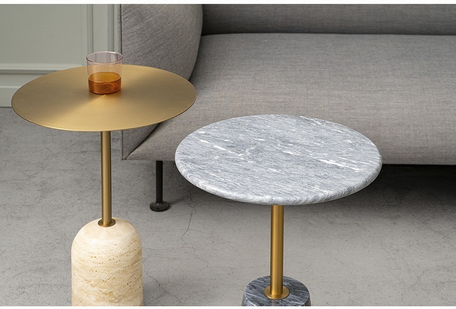 Столик кофейный gryd, D40 см, золотистый (75324)