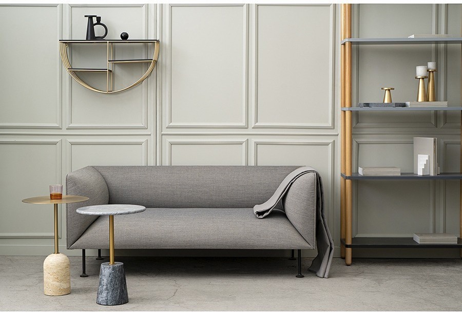 Столик кофейный gryd, D40 см, золотистый (75324)