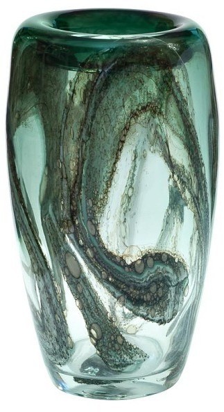 Ваза стеклянная зеленая H34xD19,5 (TT-00000693)